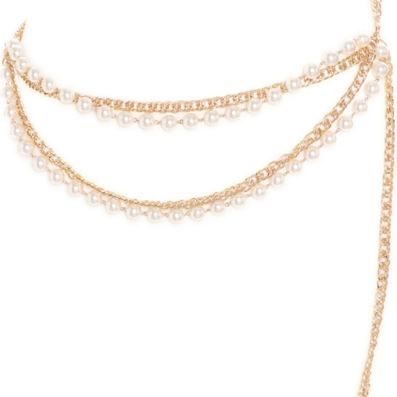 Wrapped in pearls belly chain-gold - Picture 2 of 3